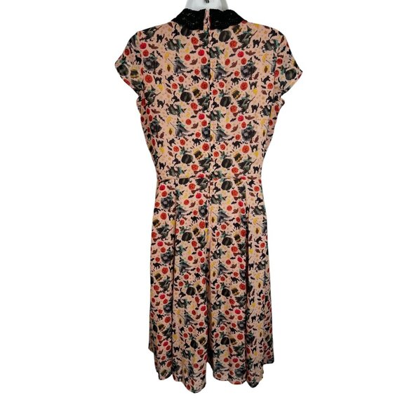 Hell Bunny Zelda Halloween Print Retro Dress Pink Multicolor Small - Picture 11 of 16